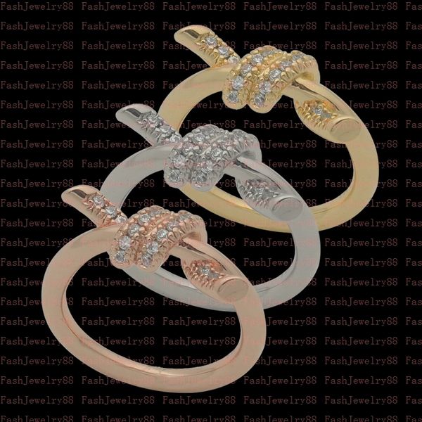 designer women's rope knot ring luxury ring zirconia fashion ring classic jewelry 18k gold plated rose wedding wholesale adjustable wit, Silver
designer women's rope knot ring luxury ring zirconia fashion ring classic jewelry 18k gold plated rose wedding wholesale adjustable wit, Silver