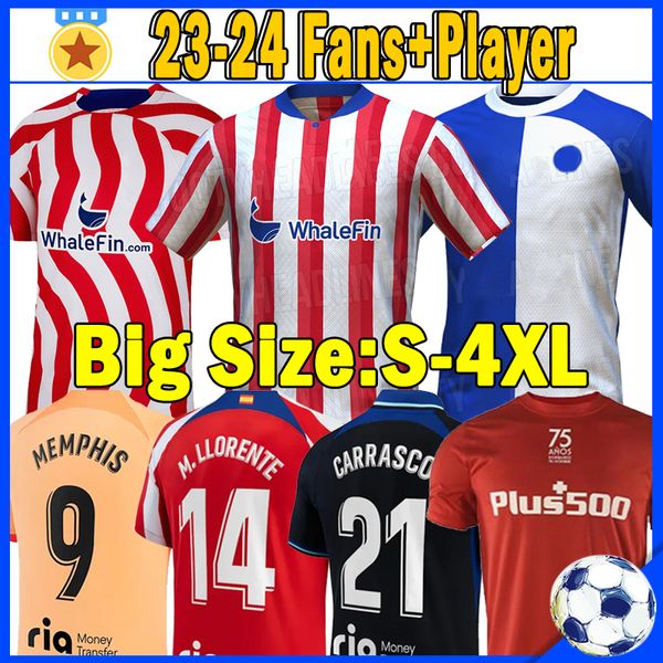 xxxl 4xl 22 23 joao felix soccer jerseys 120th anniversary koke griezmann memphis correa atletico madrids lemar m.llorente j.m. gimenez men, Black;yellow
xxxl 4xl 22 23 joao felix soccer jerseys 120th anniversary koke griezmann memphis correa atletico madrids lemar m.llorente j.m. gimenez men, Black;yellow