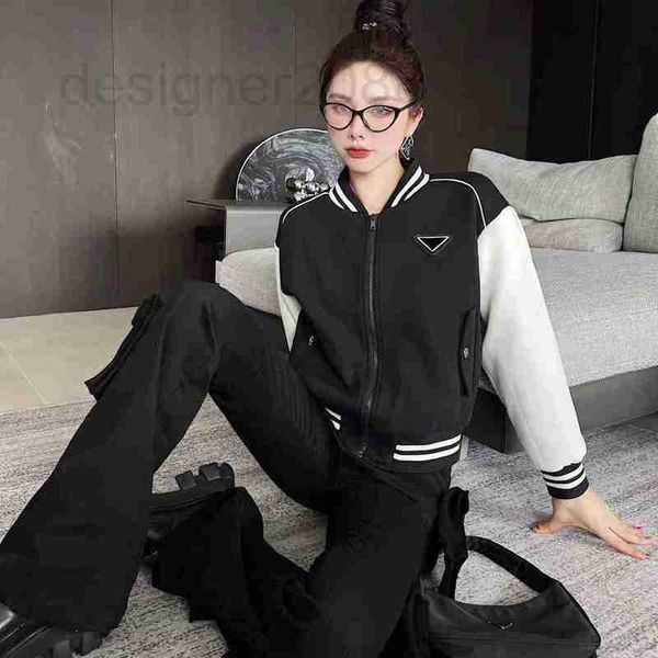 women's tracksuits designer autumn new classic triangle contrast crewneck zip button jacket coat women wpml, Gray
women's tracksuits designer autumn new classic triangle contrast crewneck zip button jacket coat women wpml, Gray