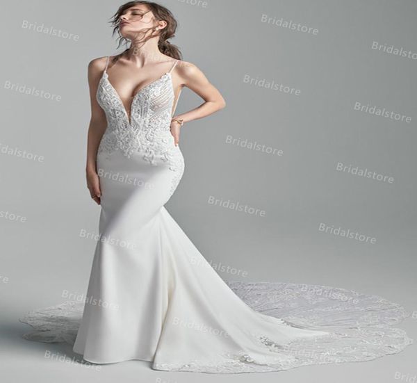 chic lace tail mermaid wedding dresses spaghetti strap boho beach bride gowns charming country style bridal wear skirt robe d4242753, White
chic lace tail mermaid wedding dresses spaghetti strap boho beach bride gowns charming country style bridal wear skirt robe d4242753, White
