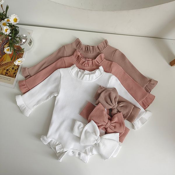 rompers fashion toddler baby girls romper outfits set cotton ribbed flared sleeve jumpsuit bow headband sweet born infant clothing 230317, Blue
rompers fashion toddler baby girls romper outfits set cotton ribbed flared sleeve jumpsuit bow headband sweet born infant clothing 230317, Blue