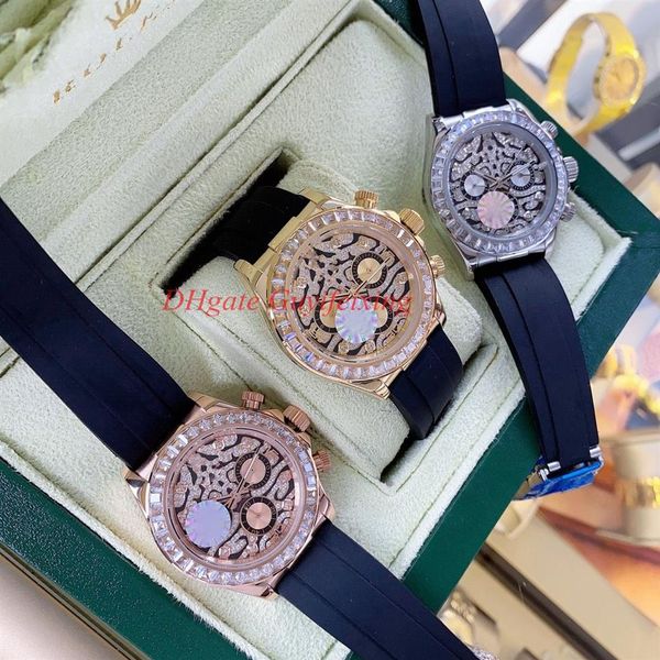 men watches 116588 tbr 116598 18k gold eye of the tiger diamond watch cosmograph rubber band automatic wristwatch no c299d, Slivery;brown
men watches 116588 tbr 116598 18k gold eye of the tiger diamond watch cosmograph rubber band automatic wristwatch no c299d, Slivery;brown
