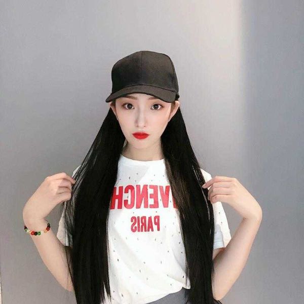kuaishou hat wig one female net red black long straight hair synthetic wigs
kuaishou hat wig one female net red black long straight hair synthetic wigs