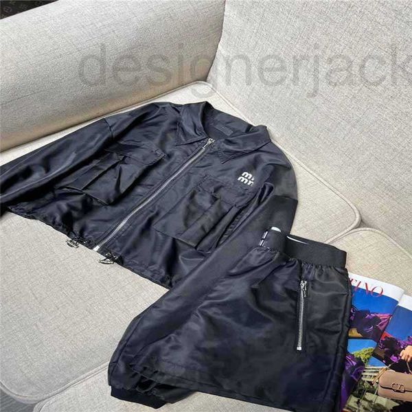 women's tracksuits designer spring/summer new metal zipper casual comfort versatile sporty nylon shorts set vcbt, Gray
women's tracksuits designer spring/summer new metal zipper casual comfort versatile sporty nylon shorts set vcbt, Gray