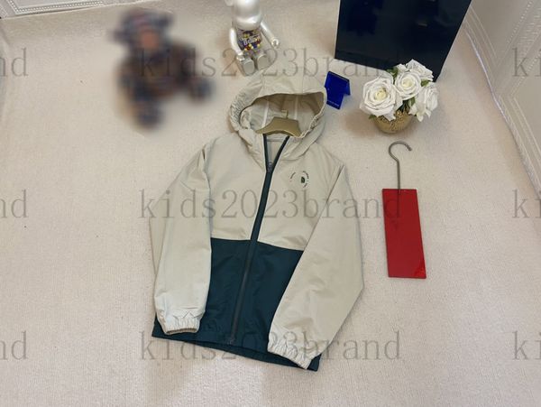 2023 children wind and sun protection jackets brand designer boys slim jacket kids long sleeve summer coats, Blue;gray