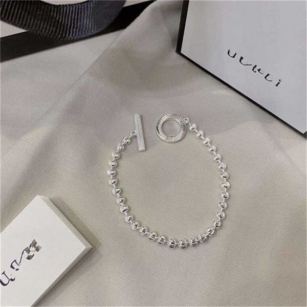 2023 designer new fashion jewelry zhigujia 925 silver beads carved chain lovers bracelet lock cool wind, Black
2023 designer new fashion jewelry zhigujia 925 silver beads carved chain lovers bracelet lock cool wind, Black