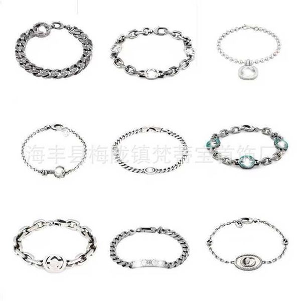 2023 designer new jewelry double bracelet interlocking fashion brand sterling silver antique chain enamel gift for lovers, Black
2023 designer new jewelry double bracelet interlocking fashion brand sterling silver antique chain enamel gift for lovers, Black