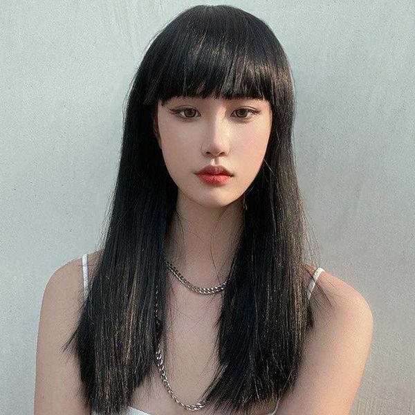wholesale lisa wig womens long hair internet celebrity comic bangs collarbone, Black
wholesale lisa wig womens long hair internet celebrity comic bangs collarbone, Black