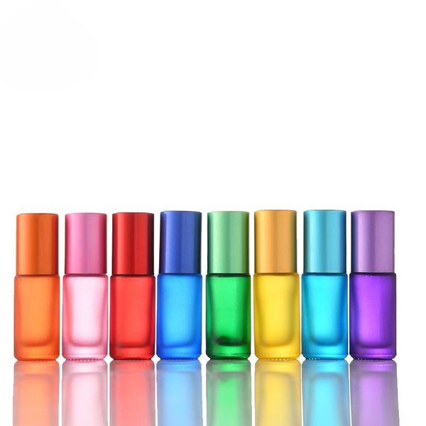 100pcs/lot 5ml frosted thick glass perfume roll on bottle with stainless steel ball essential oil bottles
100pcs/lot 5ml frosted thick glass perfume roll on bottle with stainless steel ball essential oil bottles