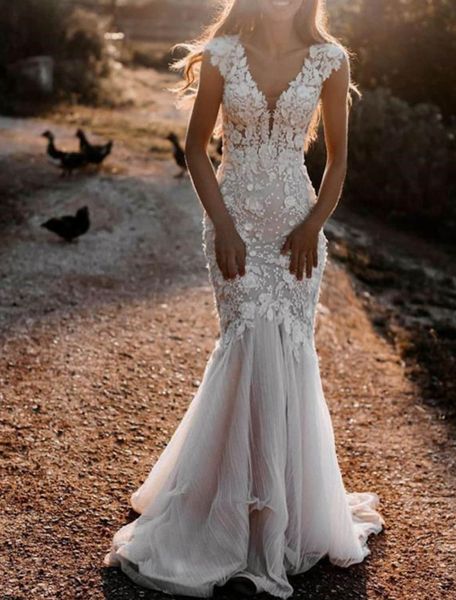 beach open back boho wedding dress 2023 sleeveless v neck 3d flowers lace appliques bridal gowns robe de mariee civil for women, White
beach open back boho wedding dress 2023 sleeveless v neck 3d flowers lace appliques bridal gowns robe de mariee civil for women, White