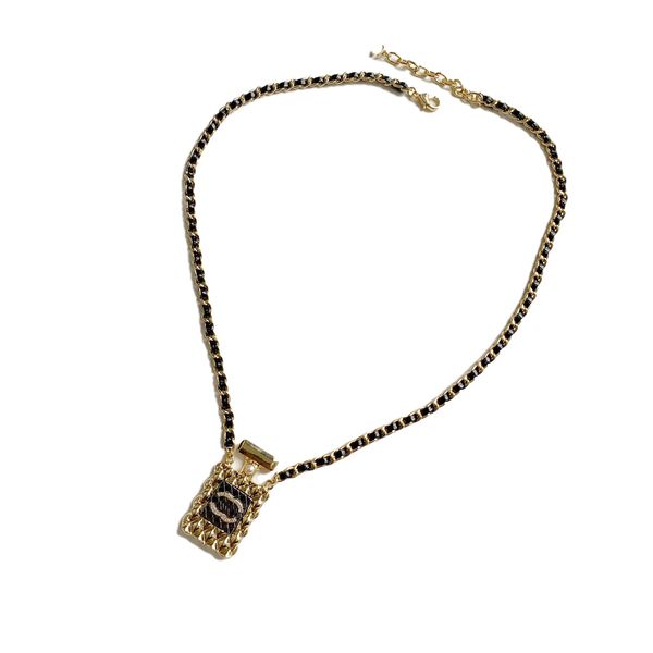 luxury designer bottle pendant necklaces stamp gold women necklace leather chain gold plated copper letter pendant necklaces for women jewel, Silver
luxury designer bottle pendant necklaces stamp gold women necklace leather chain gold plated copper letter pendant necklaces for women jewel, Silver