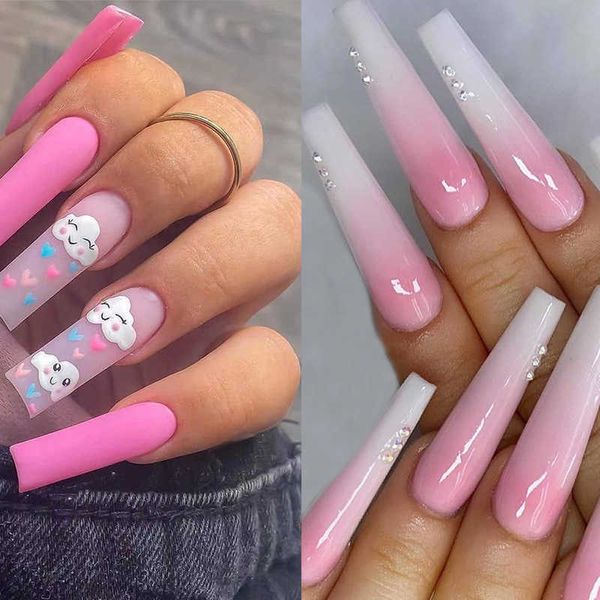false nails ballet long gradual pink cloud smiling face enhancement patch removable wear 230318, Red;gold
false nails ballet long gradual pink cloud smiling face enhancement patch removable wear 230318, Red;gold