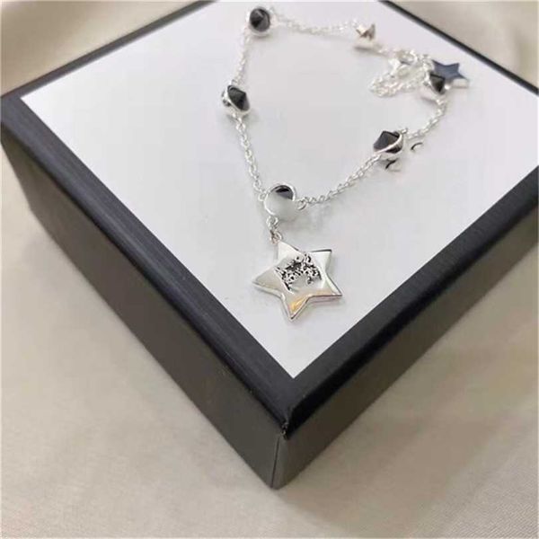 2023 designer new fashion jewelry gujia s925 silver love fearless star round cat face small fresh fashion couple bracelet, Black
2023 designer new fashion jewelry gujia s925 silver love fearless star round cat face small fresh fashion couple bracelet, Black