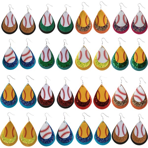 cross-border popular new three-layer water drop leather sequins ball earrings factory wholesale, Silver 
cross-border popular new three-layer water drop leather sequins ball earrings factory wholesale, Silver