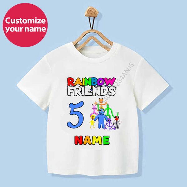 t-shirts customized name game rainbow friend birthday number children's t-shirt boys girls short sleep t-shirt cute children's t-s, Blue
t-shirts customized name game rainbow friend birthday number children's t-shirt boys girls short sleep t-shirt cute children's t-s, Blue