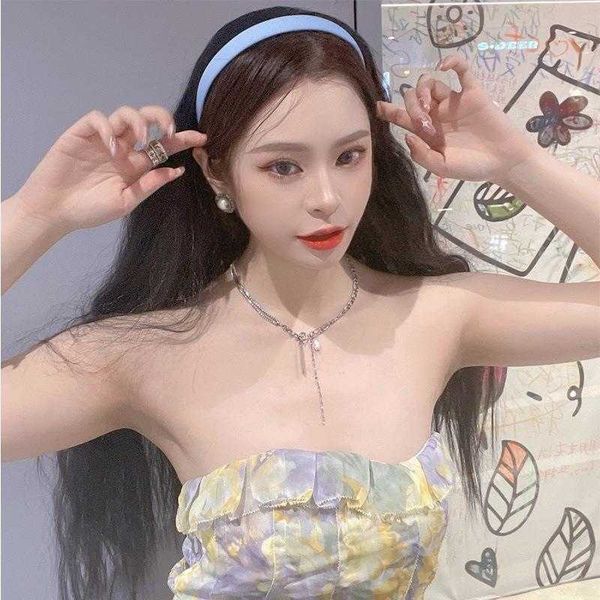 summer headband half headgear wig female corn curler non removable light blue, Black
summer headband half headgear wig female corn curler non removable light blue, Black