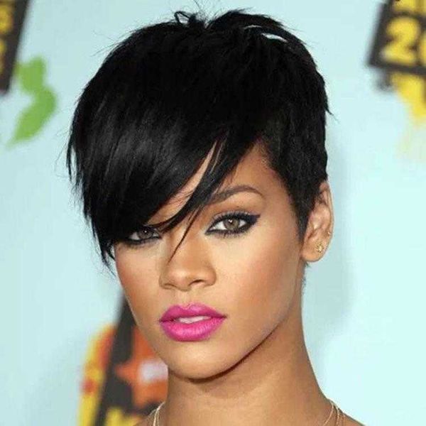 export wig female fashion short straight hair side points bangs synthetic wigs, Black
export wig female fashion short straight hair side points bangs synthetic wigs, Black