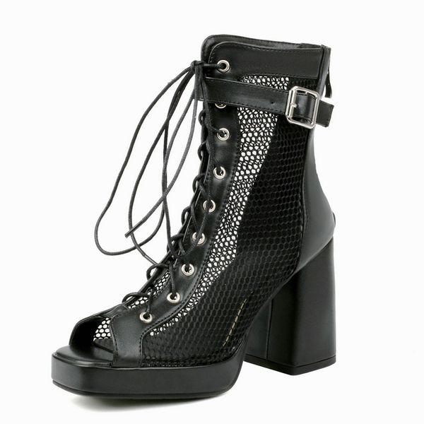 sandals new fashion women shoes high heel square platfrom thick sole zipper ankle boots air mesh open toe gladiator sandals plus 46, Black
sandals new fashion women shoes high heel square platfrom thick sole zipper ankle boots air mesh open toe gladiator sandals plus 46, Black