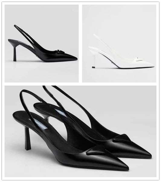 elegant summer triangle brushed leather sandals shoes for women slingback pumps luxury footwear women high heels party wedding dress, Black
elegant summer triangle brushed leather sandals shoes for women slingback pumps luxury footwear women high heels party wedding dress, Black