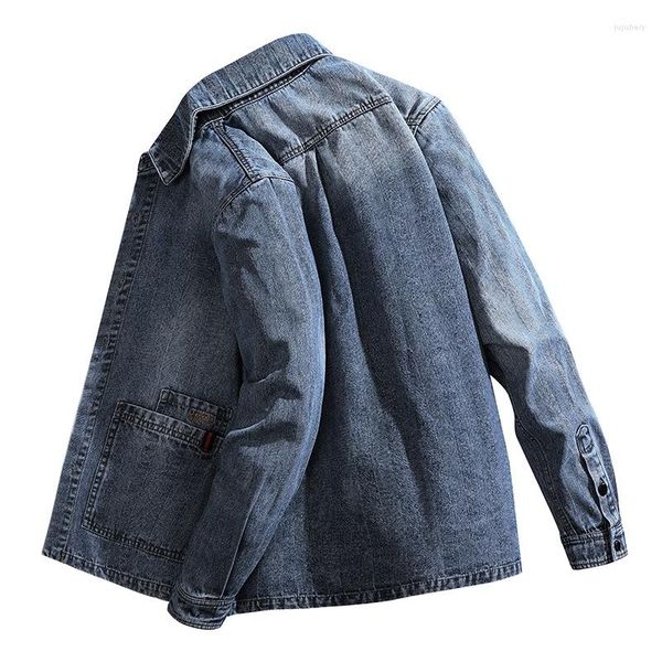 casual men's denim long sleeve jacket spring and autumn classic fashion plus size loose cotton two pocket slim, White;black
casual men's denim long sleeve jacket spring and autumn classic fashion plus size loose cotton two pocket slim, White;black