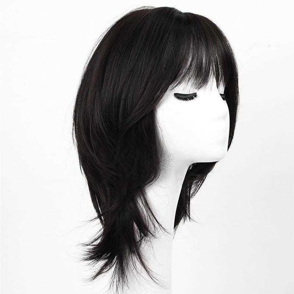 fashion womens wig long hair inner buckle collarbone length haircut headgear can, Black
fashion womens wig long hair inner buckle collarbone length haircut headgear can, Black