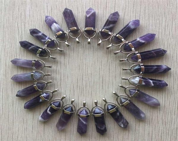 24pcslot whole fashion natural stripe amethysts charms hexagonal healing reiki point pendants for jewelry making 2110142821239, Bronze;silver
24pcslot whole fashion natural stripe amethysts charms hexagonal healing reiki point pendants for jewelry making 2110142821239, Bronze;silver