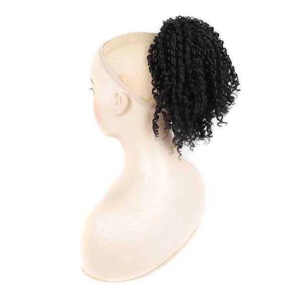drawstring small volume ponytail wig female spiral fluffy curl, Black
drawstring small volume ponytail wig female spiral fluffy curl, Black