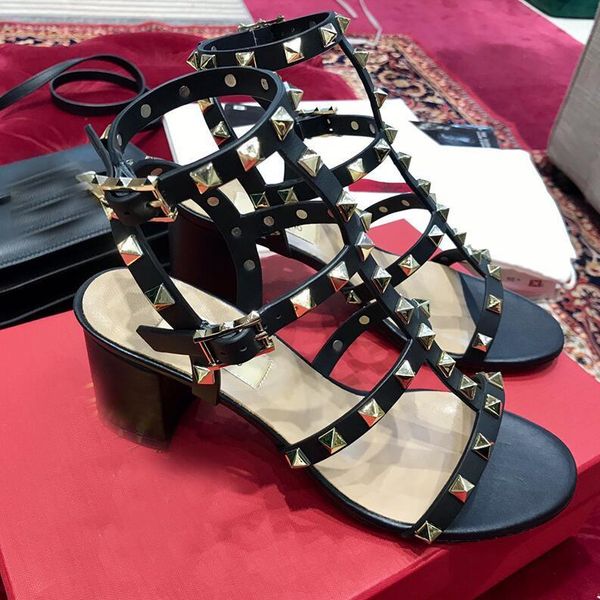 with box valentinoly''designer vt sandal 2022 women leather stud sandals t-strap shoes summer high heels rivets shoe ladies party, Black
with box valentinoly''designer vt sandal 2022 women leather stud sandals t-strap shoes summer high heels rivets shoe ladies party, Black