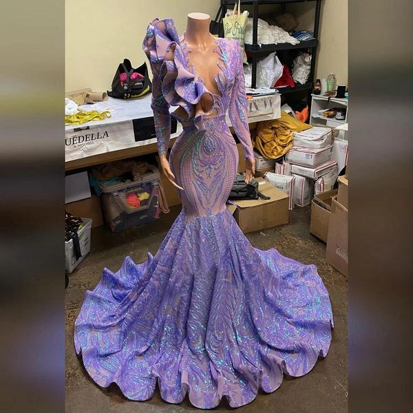 sparkling purple sequins mermaid prom dresses 2023 v neck party gowns long sleeves shiny lace evening dresses robe de soiree vestido bc14046, Black
sparkling purple sequins mermaid prom dresses 2023 v neck party gowns long sleeves shiny lace evening dresses robe de soiree vestido bc14046, Black