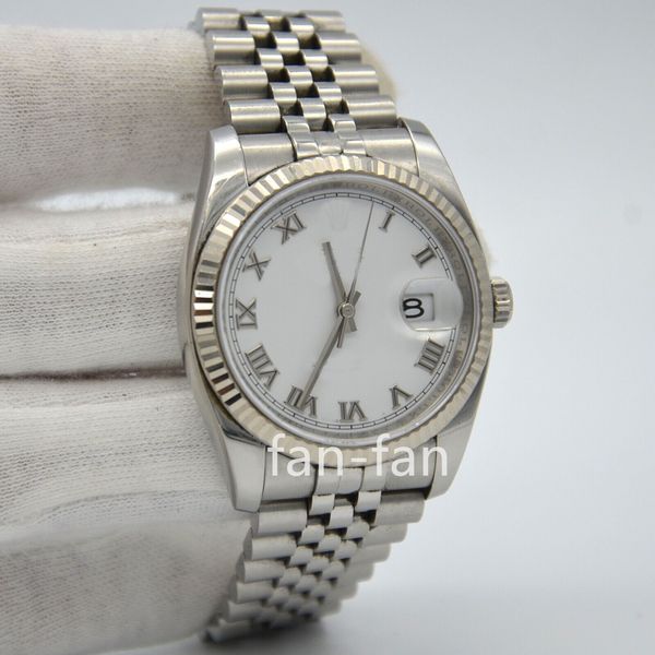 clean factory watch cal.3235 datejust 36mm steel white roman numerals dial men's automatic watch 116234, Slivery;brown
clean factory watch cal.3235 datejust 36mm steel white roman numerals dial men's automatic watch 116234, Slivery;brown