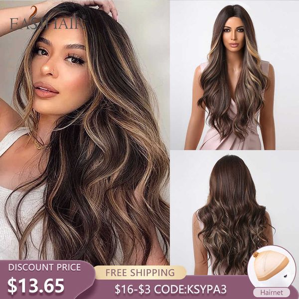 synthetic wigs easihair long brown ombre synthetic wig for black women super wavy s cosplay water wave heat resistant 230227
synthetic wigs easihair long brown ombre synthetic wig for black women super wavy s cosplay water wave heat resistant 230227