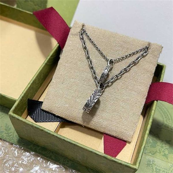 2023 designer new jewelry double carved pattern pendant sweater for men and women simple fashion fried dough twist couple necklace, Silver
2023 designer new jewelry double carved pattern pendant sweater for men and women simple fashion fried dough twist couple necklace, Silver