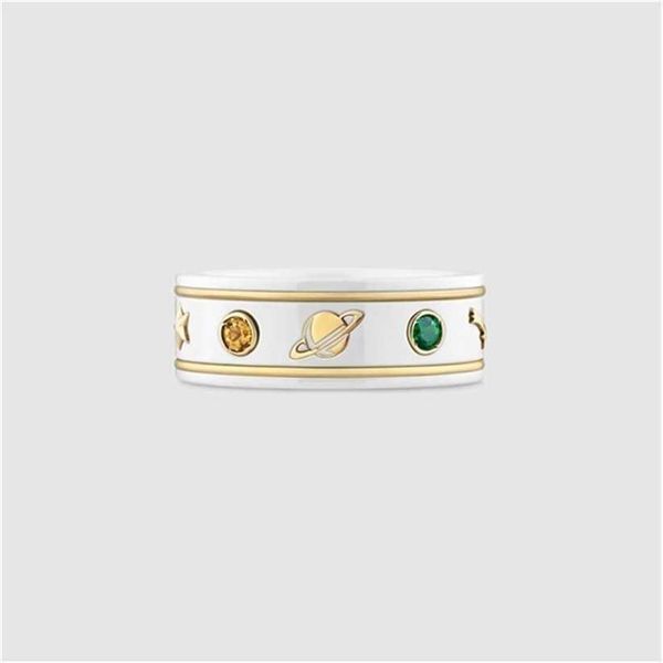 2023 designer new fashion jewelry gu white ceramic ring with golden edge and bee, Silver
2023 designer new fashion jewelry gu white ceramic ring with golden edge and bee, Silver