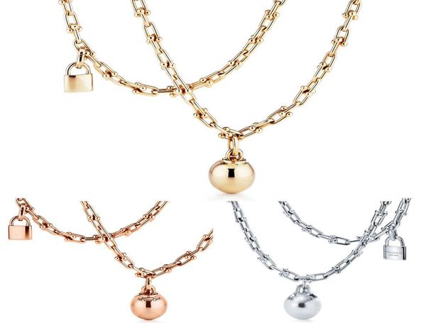 fashion luxury necklace hardwear jewelry designer lock ball pendant horseshoe necklaces for women party rose gold platinum long ch3443087, Silver
fashion luxury necklace hardwear jewelry designer lock ball pendant horseshoe necklaces for women party rose gold platinum long ch3443087, Silver
