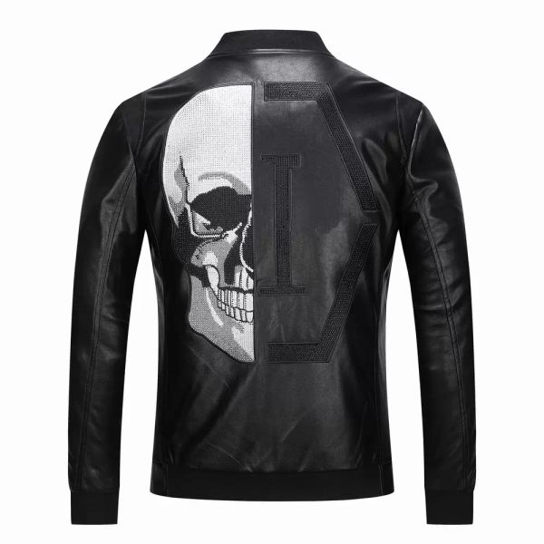 plein-brand men's furs pp skull embroidery leather fur jacket thick baseball collar jacket coat motorcycle, Black
plein-brand men's furs pp skull embroidery leather fur jacket thick baseball collar jacket coat motorcycle, Black