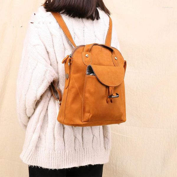 backpack style women vintage backpacks versatile genuine leather charm designer totes bag brown students school bags for teenage girls
backpack style women vintage backpacks versatile genuine leather charm designer totes bag brown students school bags for teenage girls