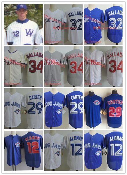 mens #32 #34 roy halladay baseball jersey blue white stitched #29 joe carter #12 roberto alomar hof jerseys s-3xl, Black
mens #32 #34 roy halladay baseball jersey blue white stitched #29 joe carter #12 roberto alomar hof jerseys s-3xl, Black