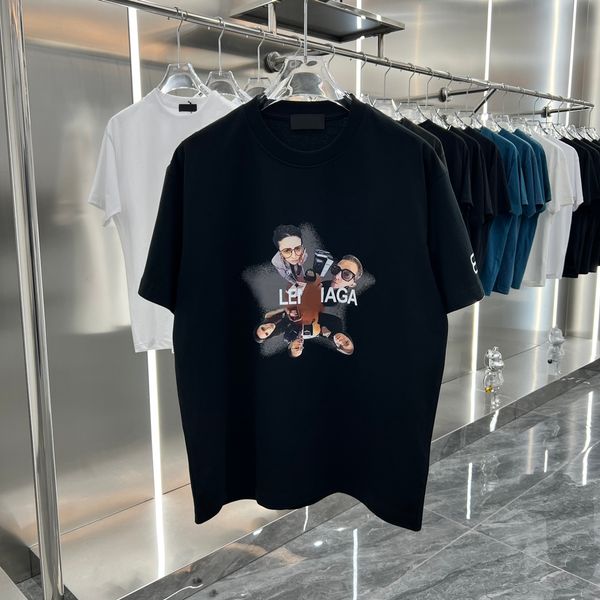 men's pattern t-shirt designer black white t shirt casual fashion loose short t-shirt men women street clothes, White;black
men's pattern t-shirt designer black white t shirt casual fashion loose short t-shirt men women street clothes, White;black