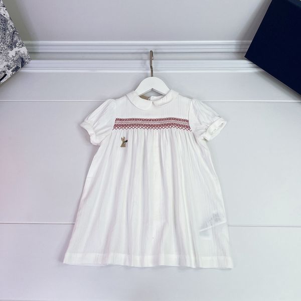 high end girls embroidered dress white doll collar dresses 2023ss summer short sleeve shirts dress brand designer girls retro style dress ne, Red;yellow
high end girls embroidered dress white doll collar dresses 2023ss summer short sleeve shirts dress brand designer girls retro style dress ne, Red;yellow