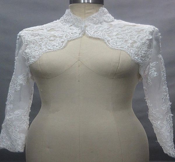 solovedress new high neck lace wedding jacket long sleeves women custom made appliques lace cape bridal warps2463583, White
solovedress new high neck lace wedding jacket long sleeves women custom made appliques lace cape bridal warps2463583, White