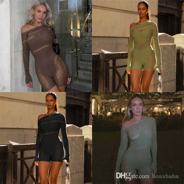 wind 2023 spring women jumpsuits designer new mesh perspective hollow high waist long sleeve tight bodysuit shorts rompers 4 colours, Black;white
wind 2023 spring women jumpsuits designer new mesh perspective hollow high waist long sleeve tight bodysuit shorts rompers 4 colours, Black;white