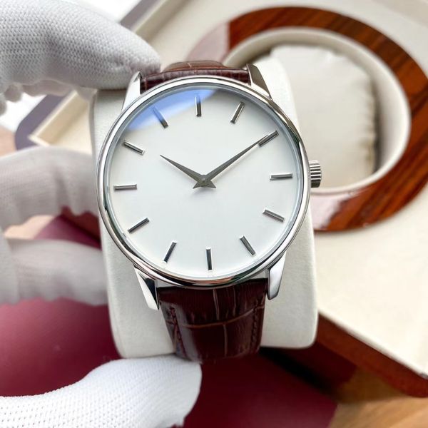 men's watch fully automatic mechanical watch leisure simple and elegant watch stainless steel body cowhide strap brand watch, Slivery;golden
men's watch fully automatic mechanical watch leisure simple and elegant watch stainless steel body cowhide strap brand watch, Slivery;golden