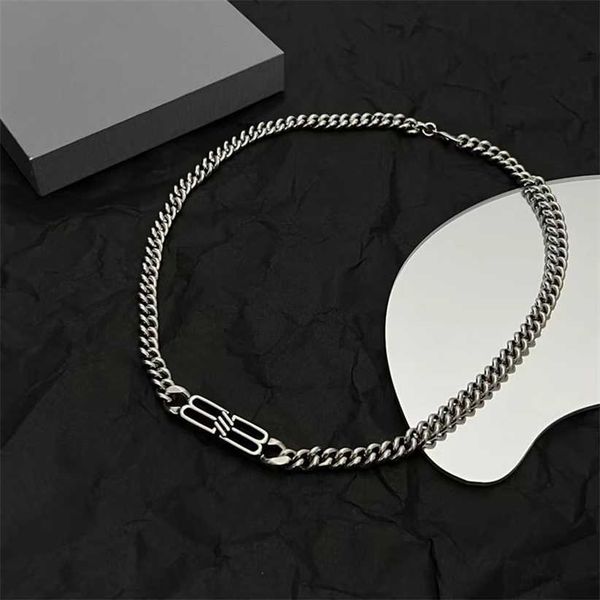 2023 designer new barr's new and old thick necklace with cuban b-letter clavicle popular design versatile neck chain, Black
2023 designer new barr's new and old thick necklace with cuban b-letter clavicle popular design versatile neck chain, Black