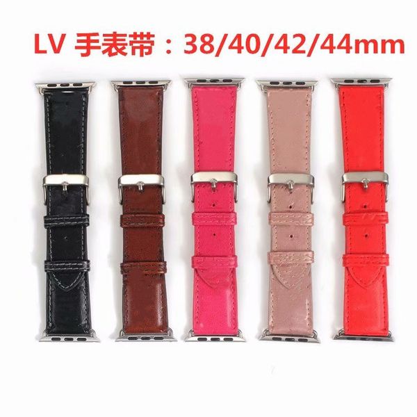 

designer watchbands watch strap band 38mm 40mm 41mm 42mm 44mm 45mm 49mm iwatch 2 3 4 5 6 7 bands leather straps bracelet fashion stripes wat, Black;brown