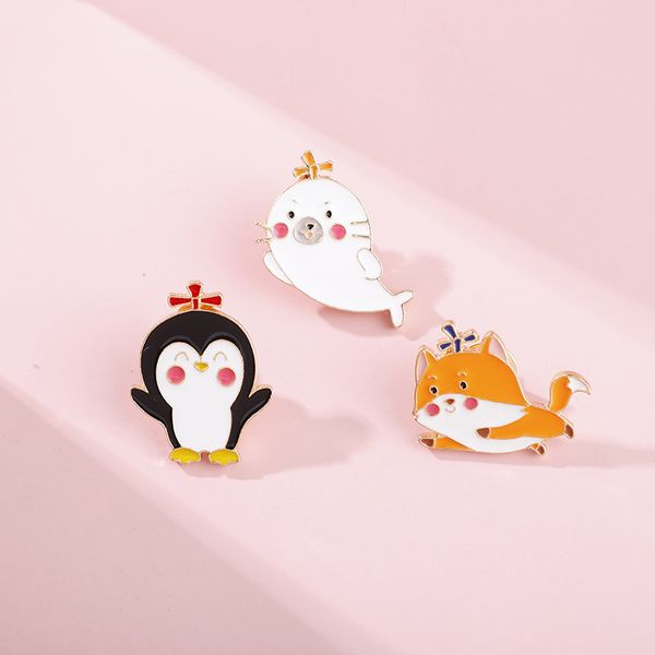 cartoon flying small animals brooches screw propeller penguin sea lion fox brooch pins 3pcs/set ins gold-plated zinc alloy cute badges for g, Gray
cartoon flying small animals brooches screw propeller penguin sea lion fox brooch pins 3pcs/set ins gold-plated zinc alloy cute badges for g, Gray