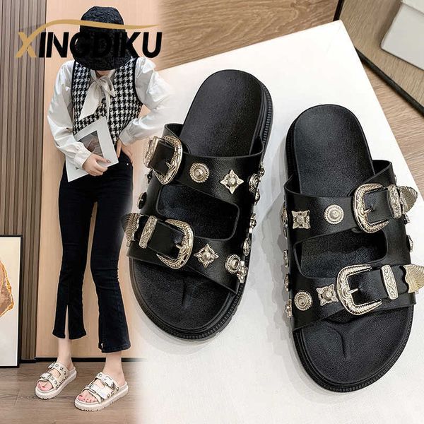 sandal punk slippers womens 2023 spring autumn new metal buckle boutique decoration wedge heel comfortable outer wear 230302, Black
sandal punk slippers womens 2023 spring autumn new metal buckle boutique decoration wedge heel comfortable outer wear 230302, Black