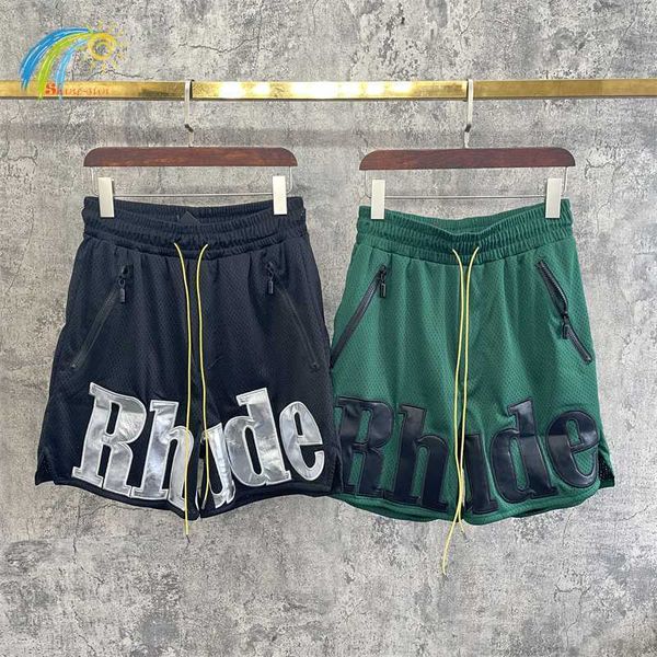 high street oversize rhude mesh shorts summer breathable leather big patch rhude breeches green red gray black, White;black
high street oversize rhude mesh shorts summer breathable leather big patch rhude breeches green red gray black, White;black