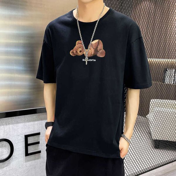 men's t-shirts summer new solid color versatile t-shirt trend casual loose short sleeve couple bear bottomed shirt pure cotton t-shirt, White;black
men's t-shirts summer new solid color versatile t-shirt trend casual loose short sleeve couple bear bottomed shirt pure cotton t-shirt, White;black