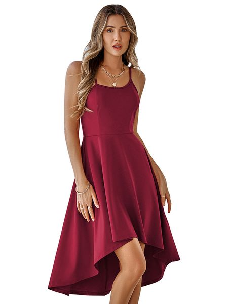 spaghetti straps a-line women's casual dresses high low midi length panelled ruffles sleeveless spring summer, Black;gray
spaghetti straps a-line women's casual dresses high low midi length panelled ruffles sleeveless spring summer, Black;gray