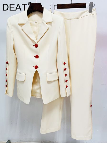womens two piece pants deat fashion 2 pcs set notched slim red single breasted blazer high waist solid color suit spring 17a901h 230317, White
womens two piece pants deat fashion 2 pcs set notched slim red single breasted blazer high waist solid color suit spring 17a901h 230317, White